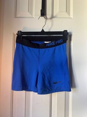 Nike Pro Women's Blue Athletic Shorts